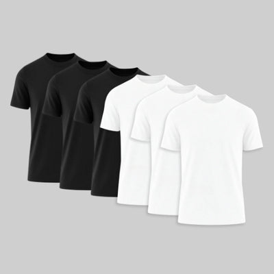 6 Pack - Black and White